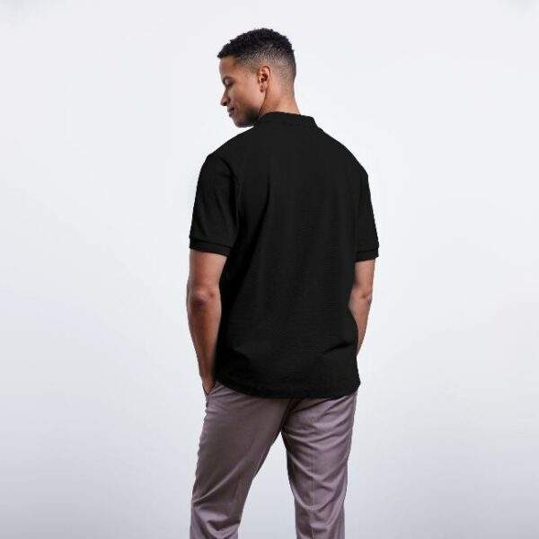 Polo negro unisex - Imagen 2