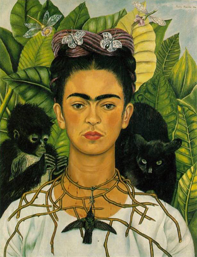 Autorretrato collar de espinas